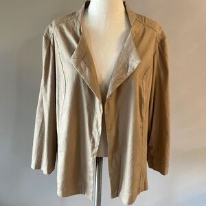 NWT LANE BRYANT Lightweight drape jacket / open cardigan STRETCH LINEN size 22